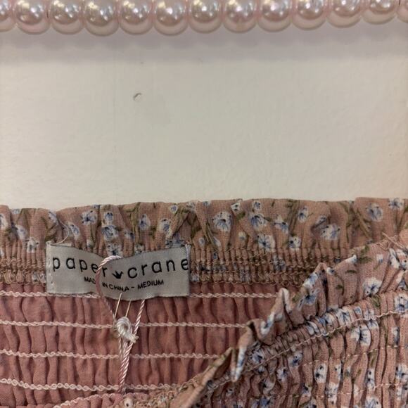 Paper Crane Floral Dress Sz M‎ Fairy Ethereal Dainty Mini NWT Milkmaid Smocked - Picture 4 of 9